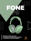 Fone  de ouvido Sem Fio Extra Bass P9 Air Top Max