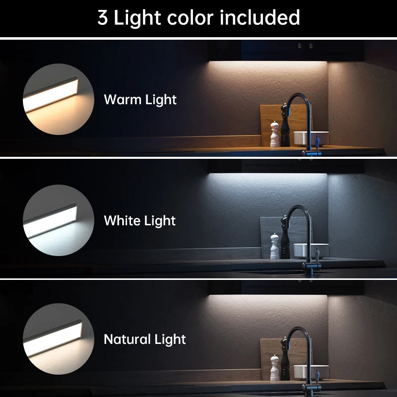 Luminária Noturna LED com Sensor de Movimento Sem Fio USB disponível em Tamanhos de 20/30/40/60CM.